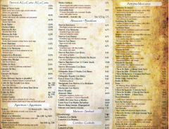 Nuevo Leon Restaurant Menu